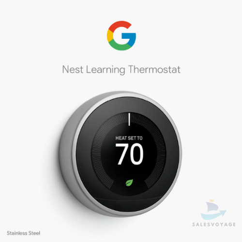 Sealed! Google Nest 3rd Gen Learning Thermostat T3007ES Stainless Steel