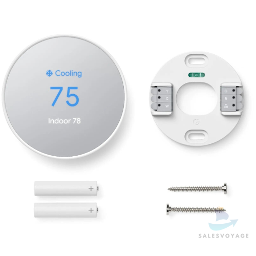 Google Nest Thermostat Programmable Smart WiFi G4CVZ Snow GA01334-US White